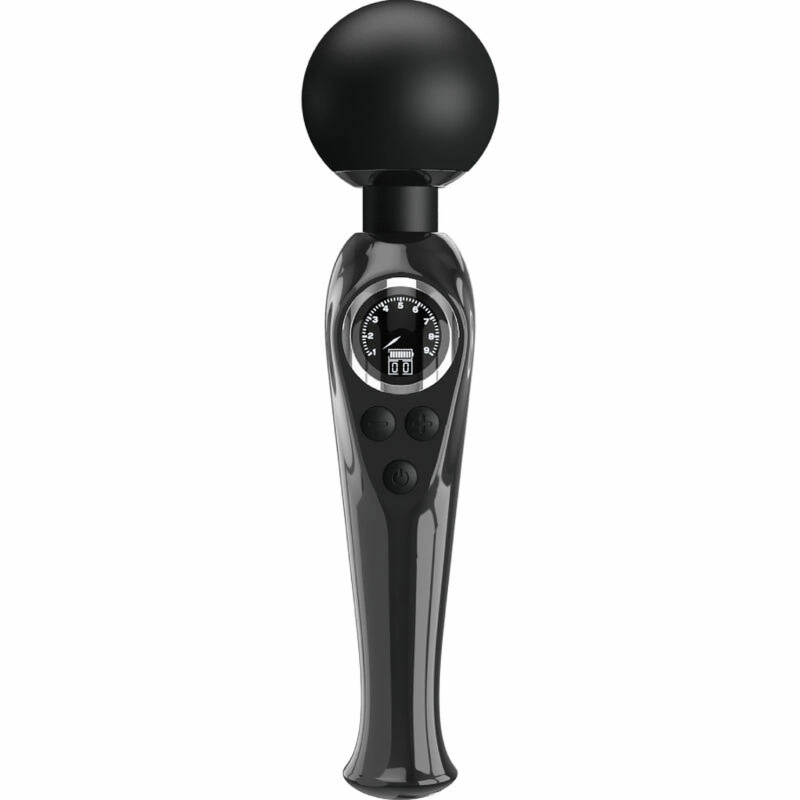 Pretty Love Skyler Czarna – różdżka masażer z LCD, 10 trybów, 9 poziomów, USB-C