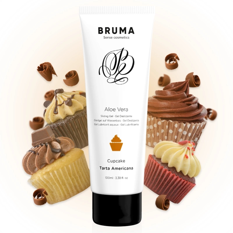 BRUMA Aloe Vera żel nawilżający o smaku cupcake 100 ml, wodna formuła, aloes