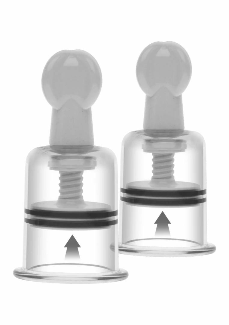 She.E.O Nipple & Clitoral Suckers S/M zestaw pompek do stymulacji z regulacją S/M