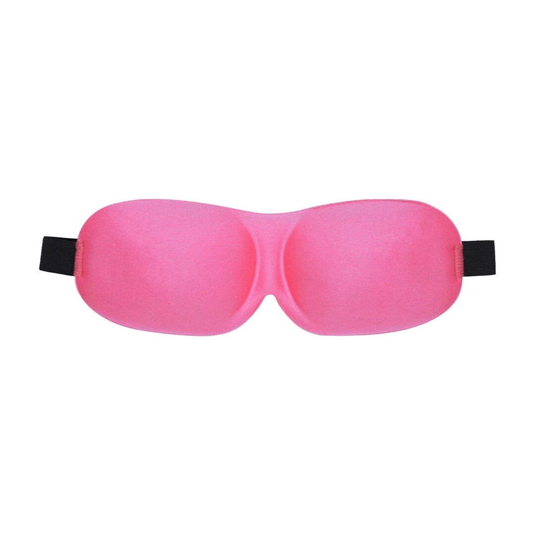 Loving Joy 3D Mask Pink – anatomiczna opaska na oczy, różowa, wyprofilowane kieszenie 3D