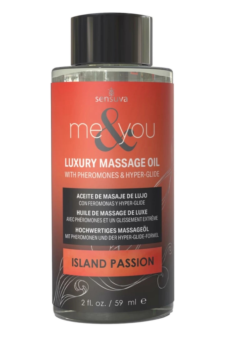 Sensuva Me & You Olejek do masażu Island Passion 59ml, długotrwały efekt, egzotyczny zapach