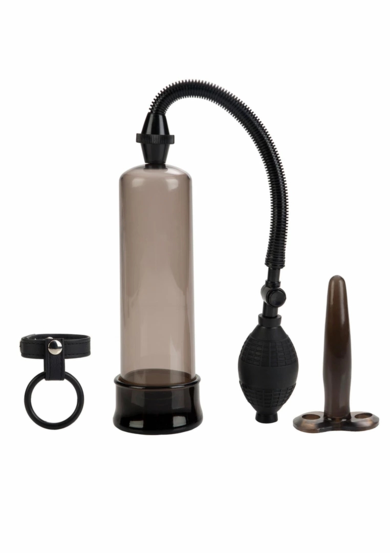 CalExotics Rock Hard Pump Kit zestaw z cylindrem prożniowym i akcesoriami, silikonowa sonda