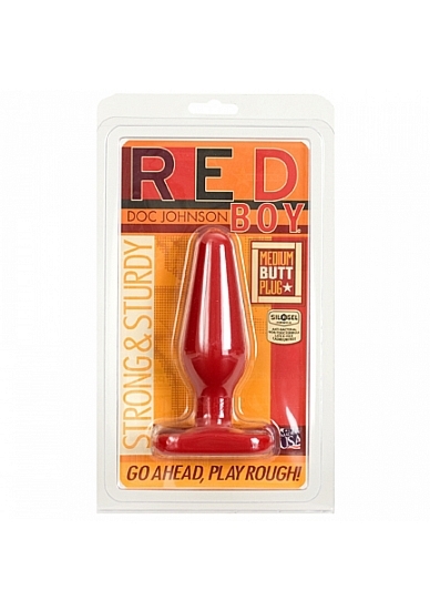 ŚREDNIA ZATYCZKA ANALNA- CZERWONA 0901-03-CD - Red Boy - Butt Plug - Medium