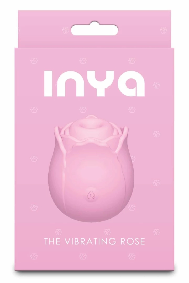 INYA The Vibrating Rose Pink – silikonowy model wibrujący, IPX6, USB, 6,7 cm