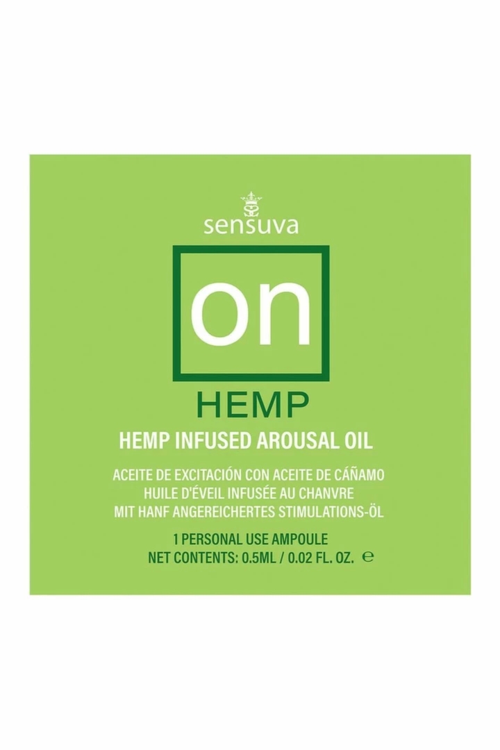 Sensuva ON Hemp Arousal Oil ampułka jednorazowa z olejem konopnym, naturalny skład