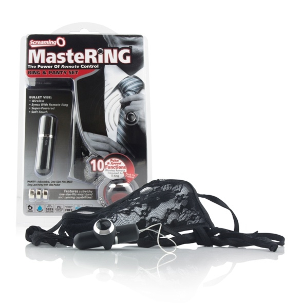 SexShop - Wibrator zdalnie sterowany - The Screaming O MasteRing Remote with Panty  - online
