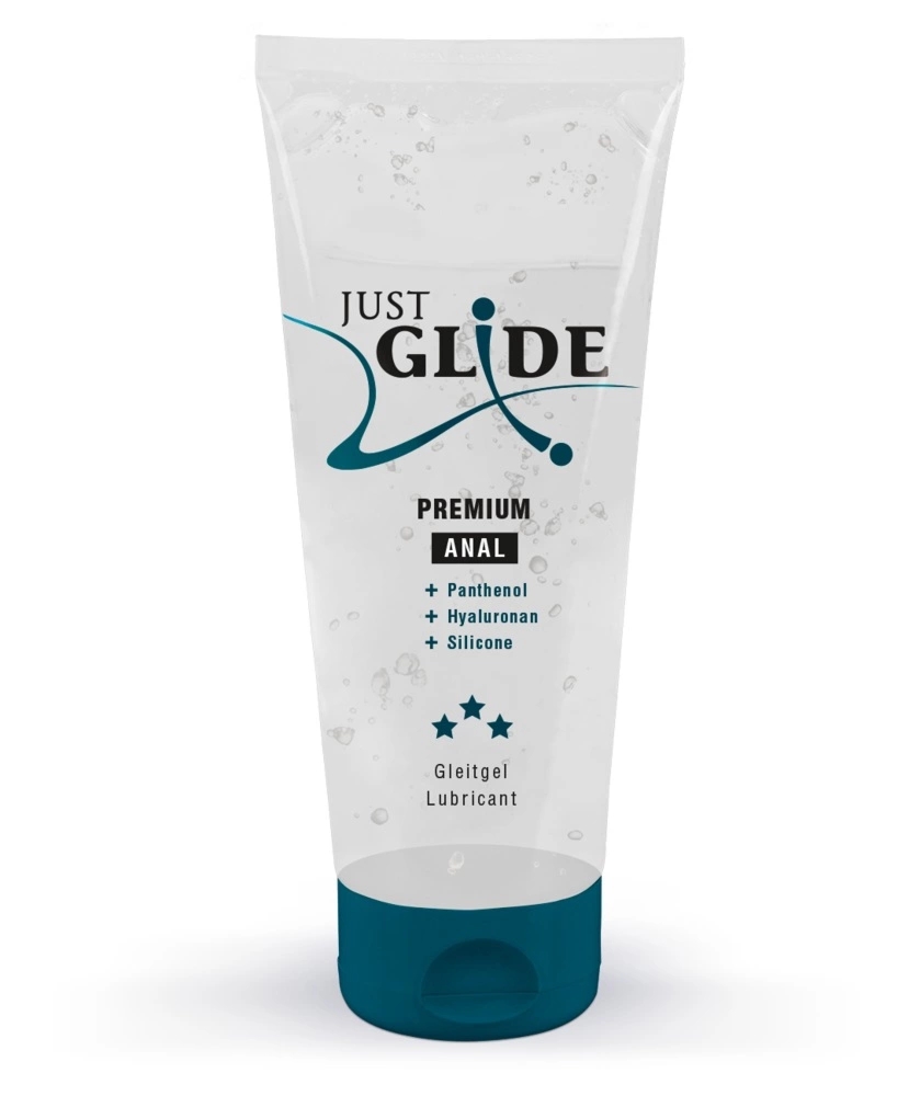 Just Glide Premium Anal żel nawilżający 200ml – hialuron, pantenol, silikon, neutralne pH