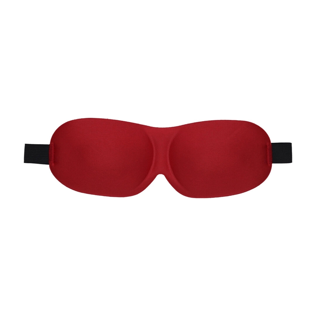Loving Joy 3D Mask Red – komfortowa anatomiczna opaska na oczy, czerwony, 3D kieszenie