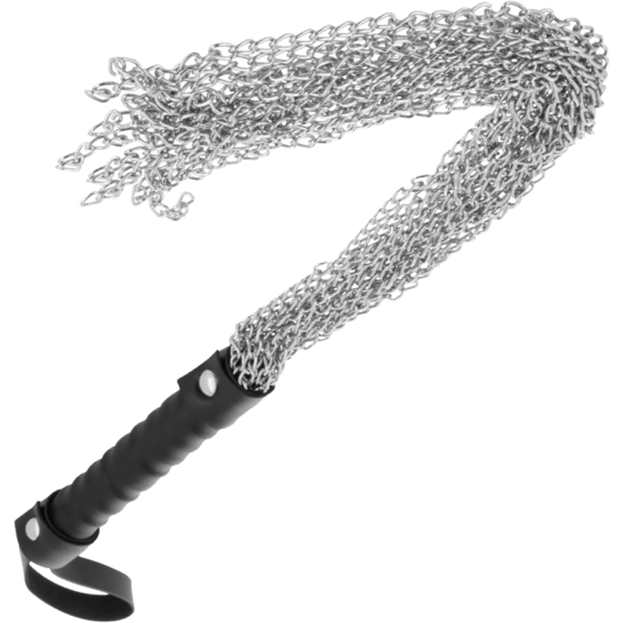 Darkness Metalowy Bicz Bondage 50 cm Czarny – ergonomiczny uchwyt, metalowa konstrukcja