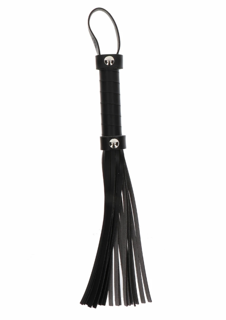 TABOOM Small Whip elegancki bat z czarnej wegańskiej skóry, kompaktowy rozmiar