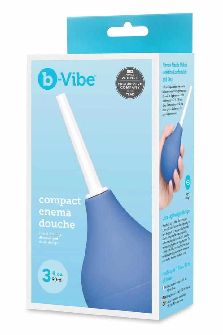 b-Vibe Compact Enema Douche higieniczny irygator podróżny, kompaktowy 90 ml