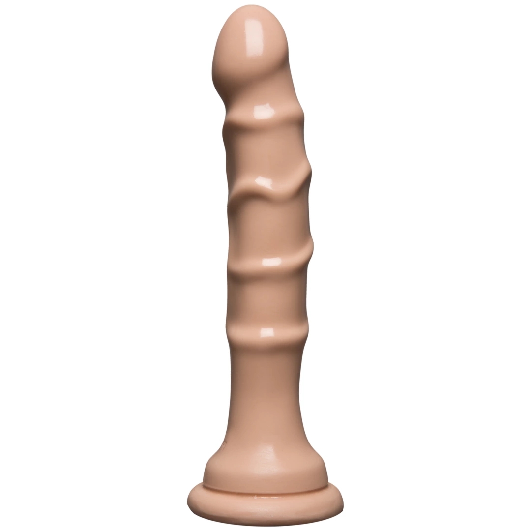 Doc Johnson Classic Dong prążkowany 13 cm z mocną przyssawką, anatomiczny cielisty