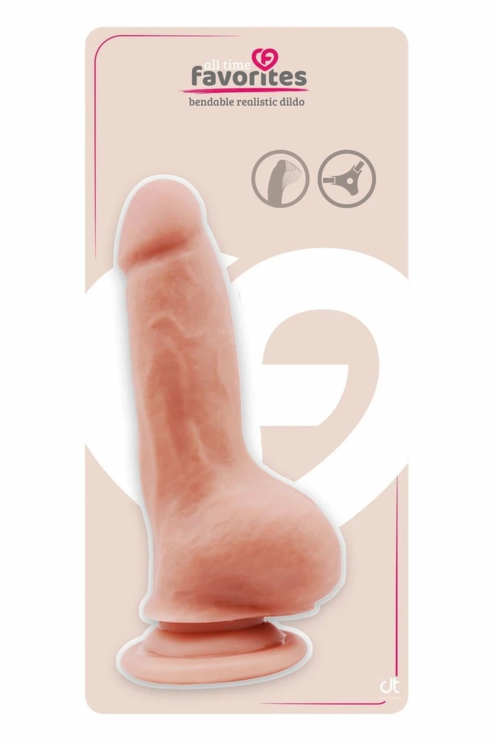 ALL TIME FAVORITES Bendable Model Flesh 18 cm elastyczny model z realistyczną teksturą i przyssawką