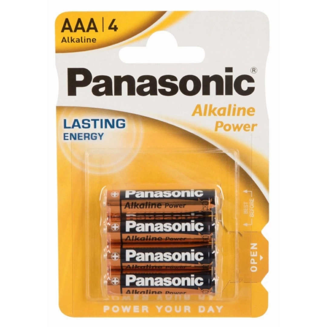 Panasonic Super Alkaline AAA 4 sztuki długotrwałe baterie LR03, 1.5V