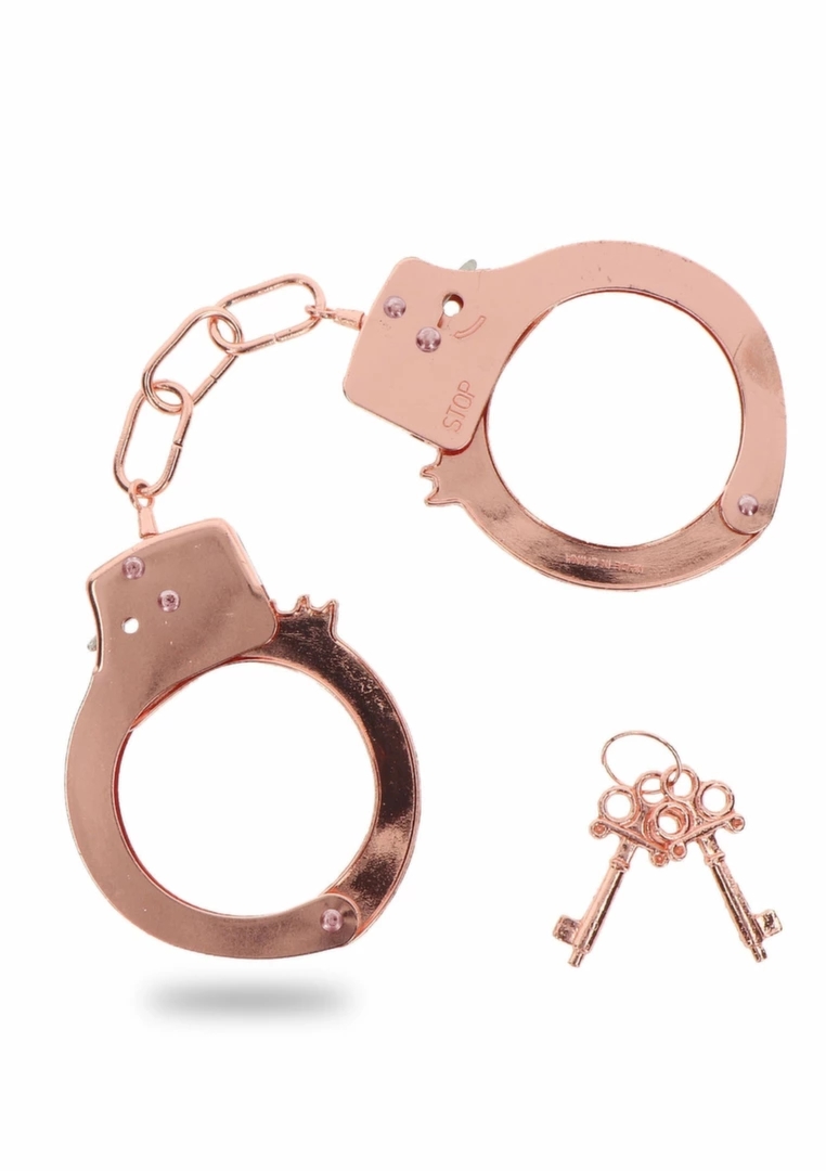 TOYJOY Metal Handcuffs stalowe kajdanki z regulacją, srebrne z funkcją awaryjnego otwarcia
