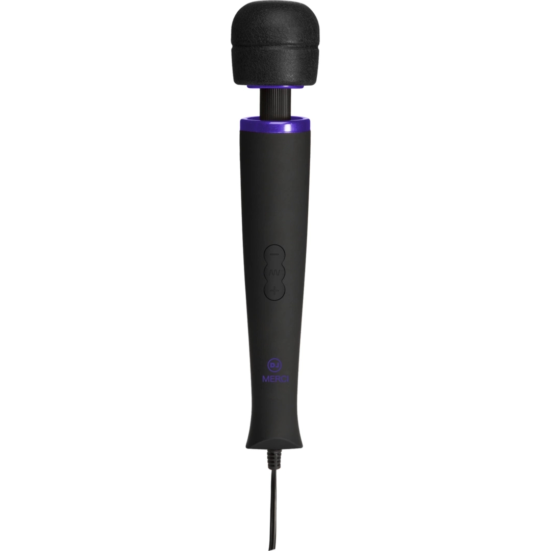Doc Johnson Power Wand masażer wielofunkcyjny, silikonowy, biały, wymienne nasadki, USB