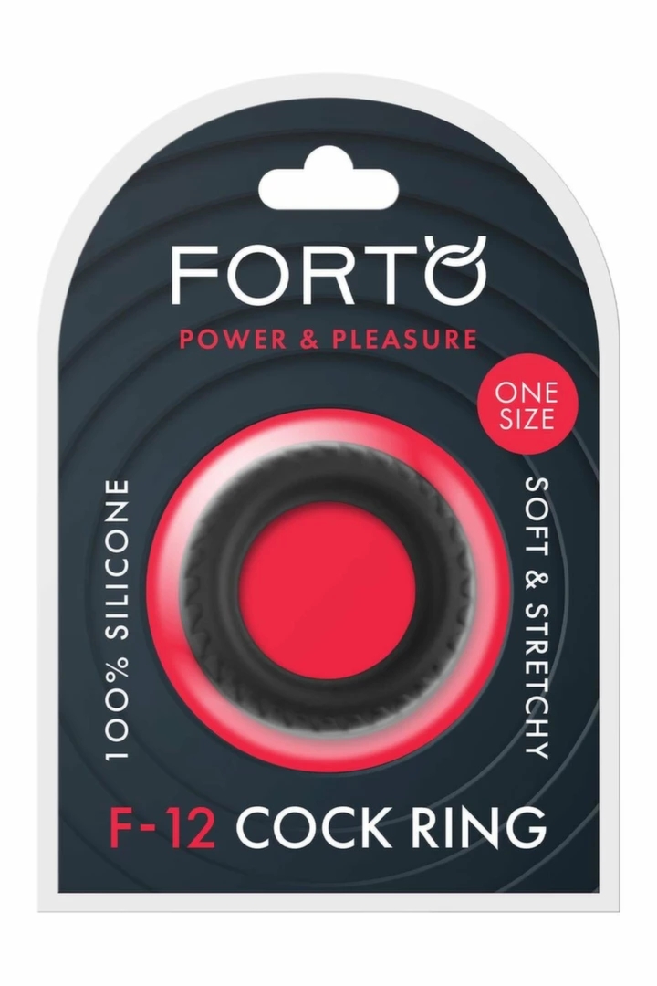 FORTO F-12 35MM C-RING BLACK silikonowy pierścień elastyczny, czarny, anatomiczny