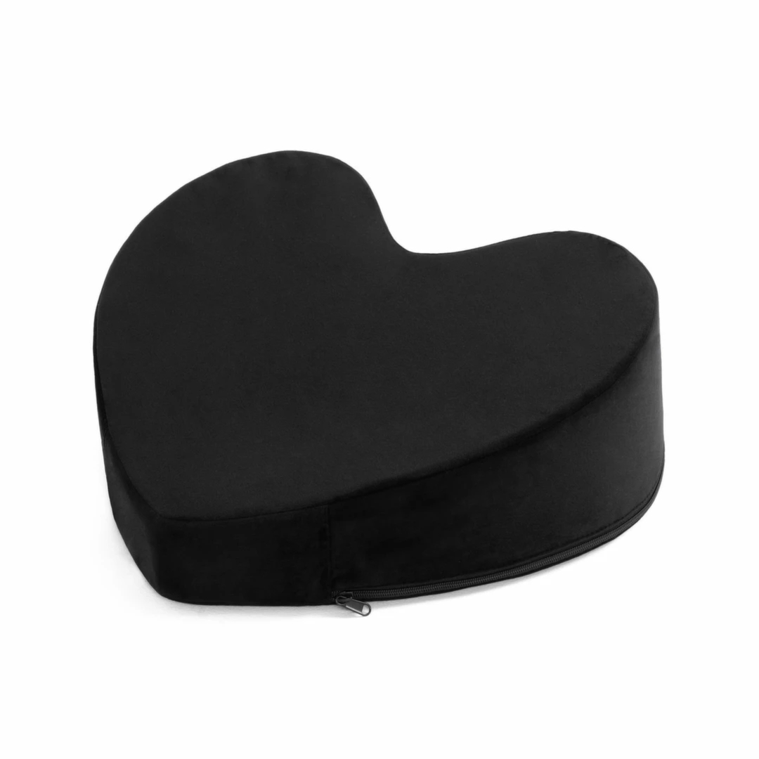 Bedroom Fantasies Heart – czarna poduszka pozycjonująca dekoracyjna w kształcie serca, miękka powierzchnia