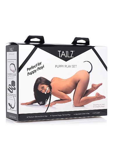 Zestaw do zabawy w szczeniaka - Puppy Play Set - czarny AG410