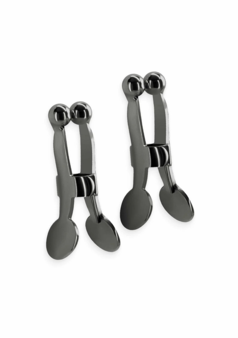 NS Novelties Nipple Clamps C1 regulowane klamry silikonowe, metal bez niklu