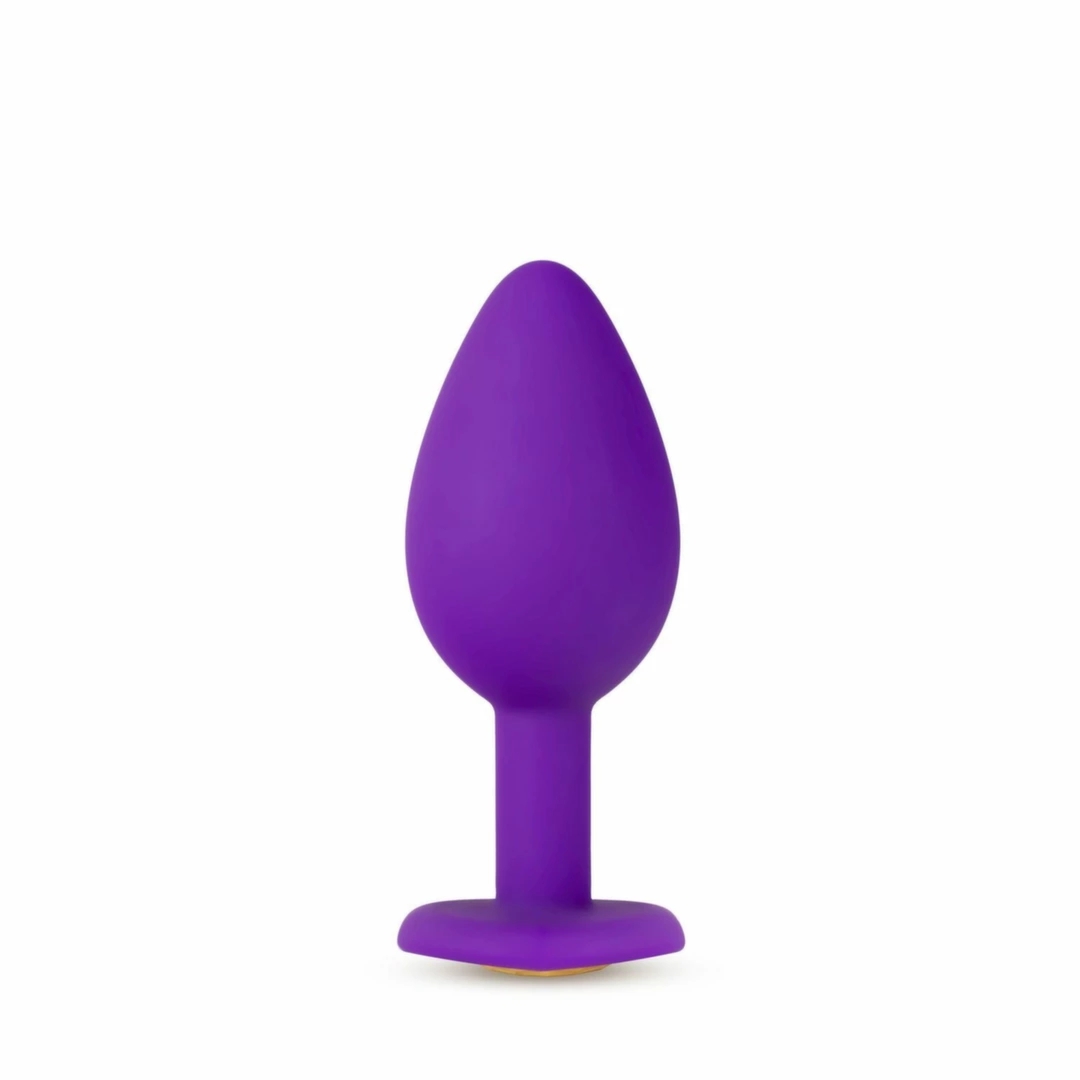 Blush Temptasia Bling Plug Small Fioletowy – Silikonowy model z ozdobnym kryształem, rozmiar Small
