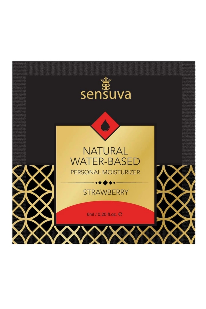 Sensuva Natural Water-Based Lubricant Strawberry 6 ml, naturalny wodny żel, truskawkowy aromat