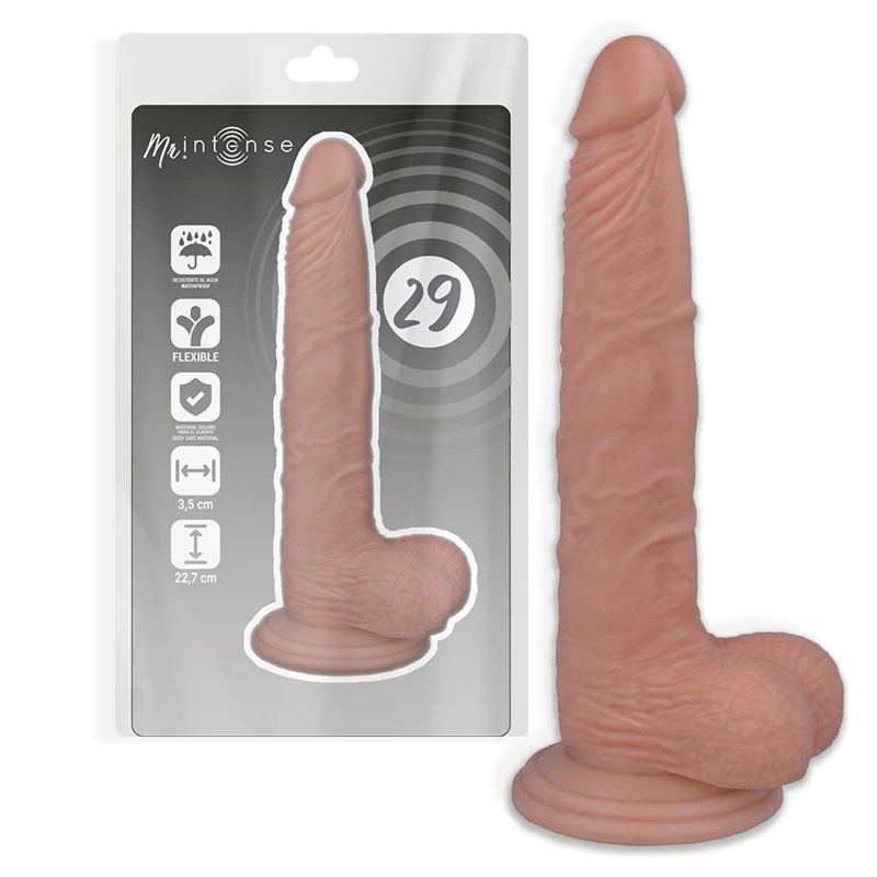 MR INTENSE model 29 – anatomiczny, elastyczny 22,7 cm, naturalny beż, gładka powierzchnia