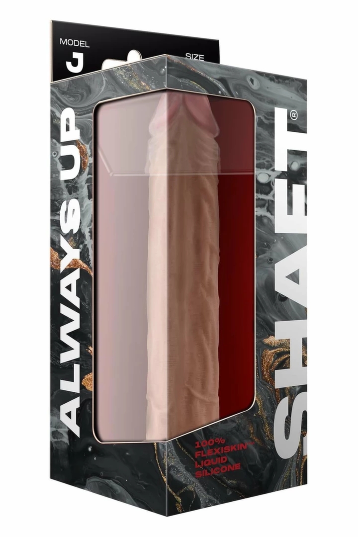 SHAFT Model J 9.5" Liquid Silicone Pine – anatomiczny model Flexiskin™, dwuwarstwowy, przyssawka