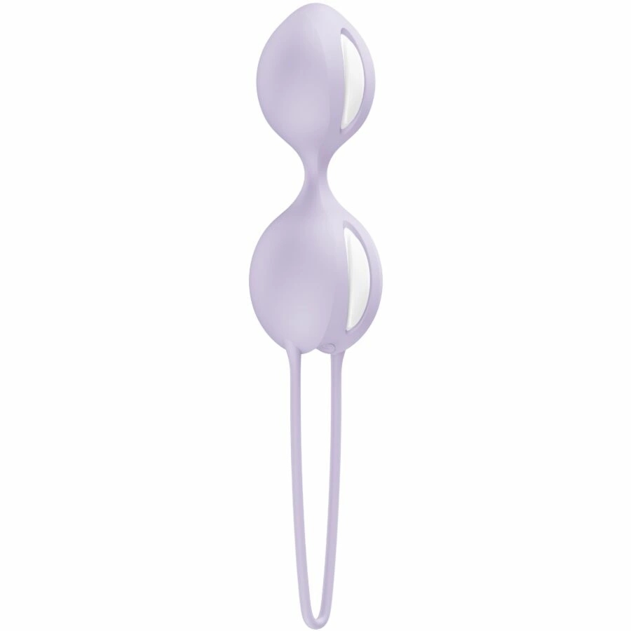 Fun Factory Smartballs Duo fioletowe – kule do ćwiczeń mięśni Kegla, 75g, silikon medyczny