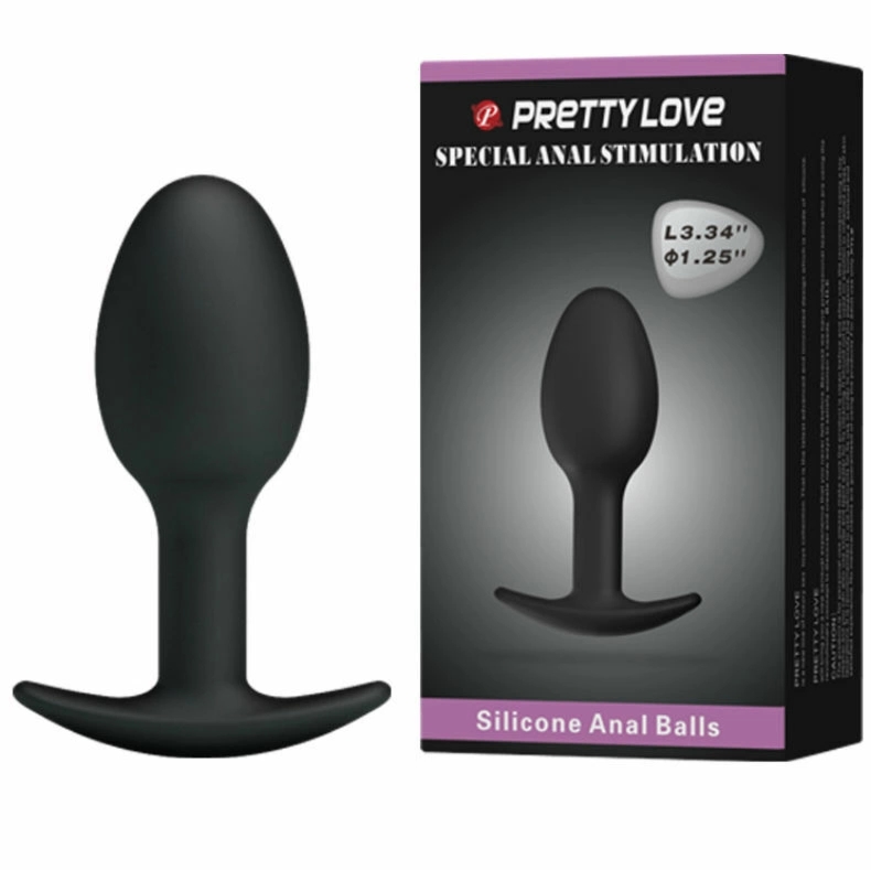 Pretty Love Korek silikonowy 6,5 cm czarny, ruchoma kulka, ergonomiczny, wodoodporny