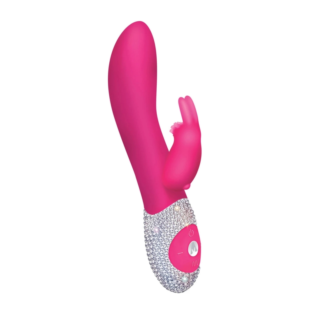 The Rabbit Company Classic Rabbit Bling Pink – silikonowy model z podwójnym napędem, 12 programów, różowy