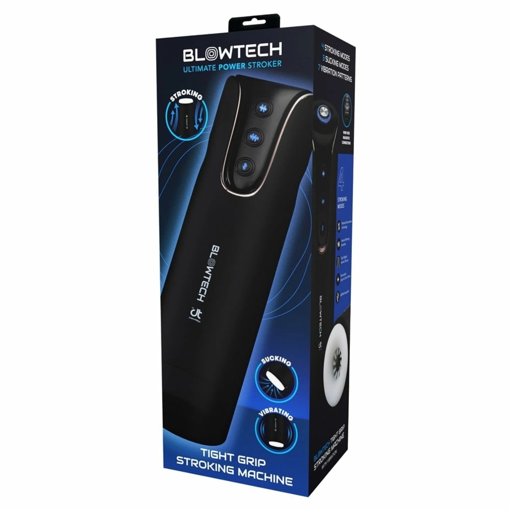 BLOWTECH Tight Grip Stroking Machine – maszyna intymna z podgrzewaniem, wibracje, wyjmowana wkładka
