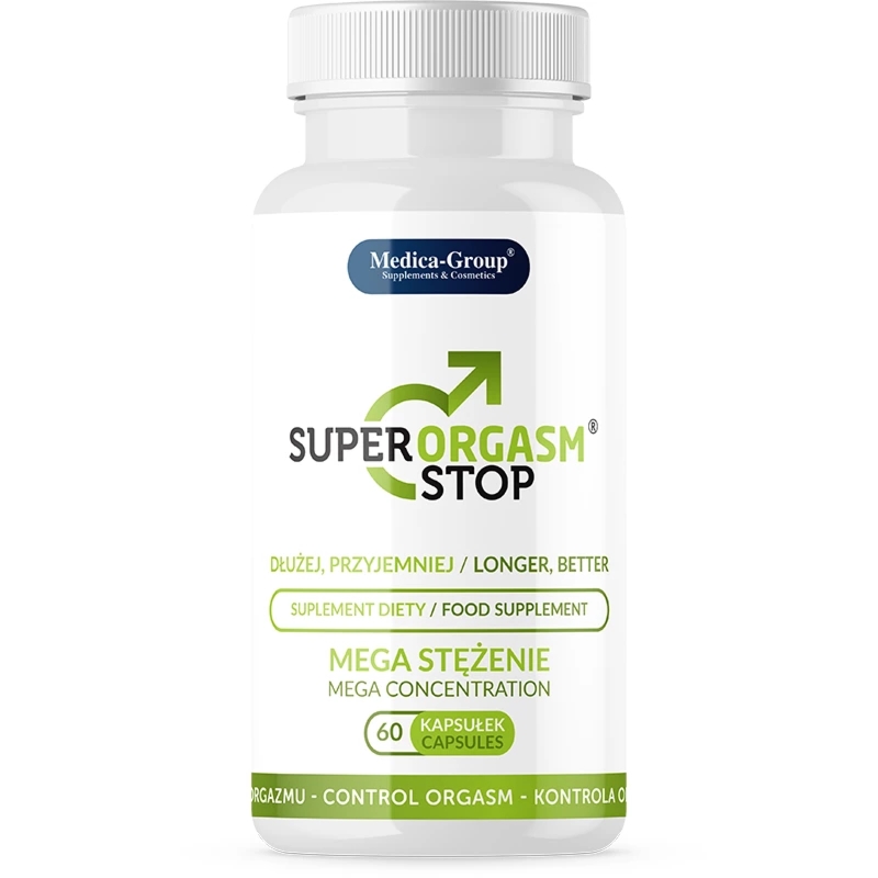 SUPERO Super Orgasm Stop 60 kapsułek – suplement dla mężczyzn, maca, żeń-szeń