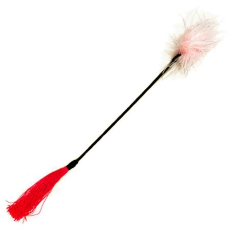 SexShop - S&M Whip & Tickle – Pejcz z dwoma końcówkami różowy