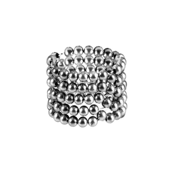 CalExotics Ultimate Stroker Beads – silikonowy pierścień z kulistymi wypustkami, transparentny