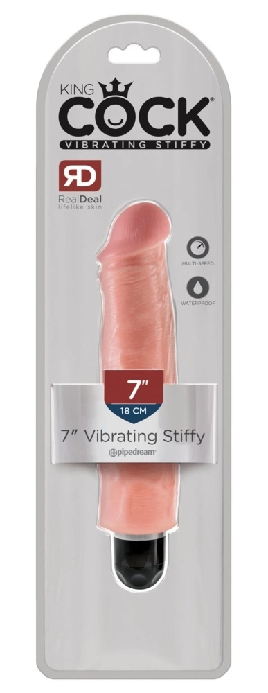 Pipedream King Cock model 18 cm jasny – system wibracyjny z wyjmowanym wkładem, PVC