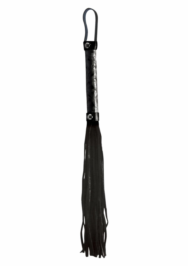 Sportsheets Whip czarny bat z winylu i skóry, długość 45 cm, ergonomiczny uchwyt