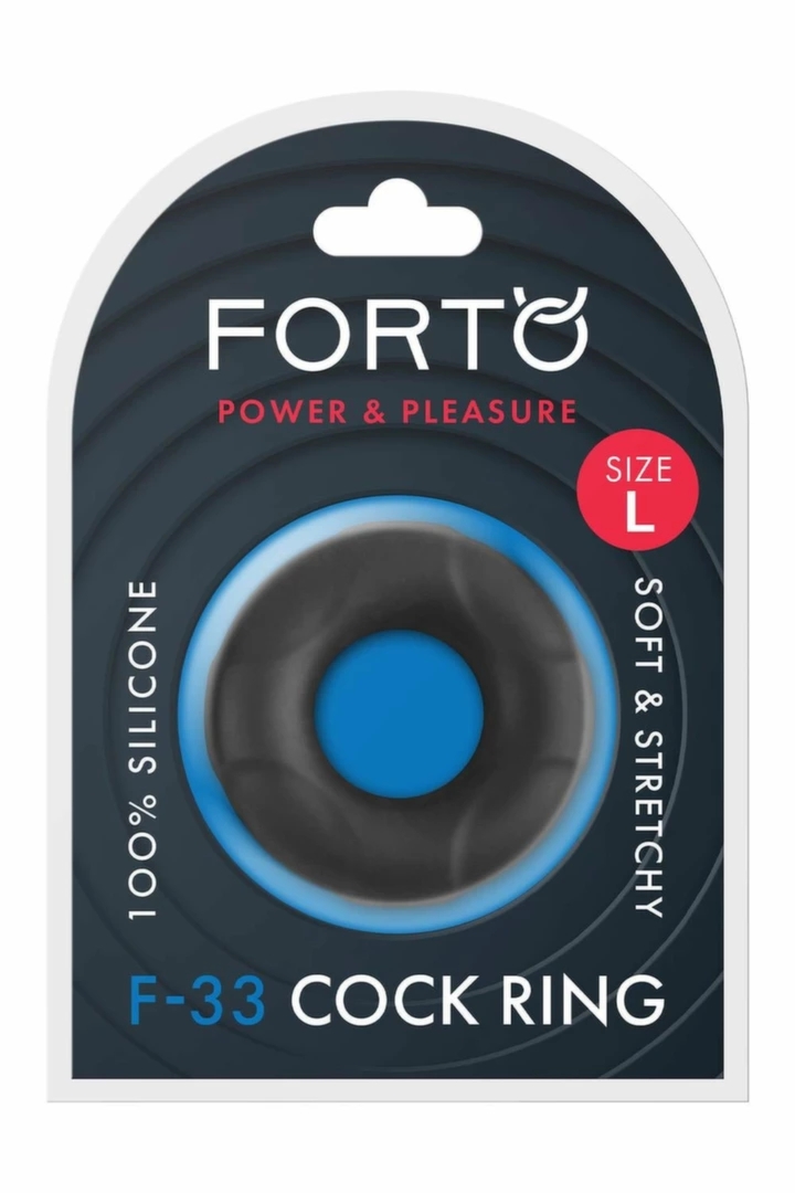 FORTO F-33 Large Pierścień Intymny 25mm czarny silikonowy, elastyczny, anatomiczny