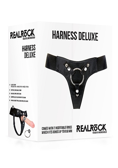 UPRZĄŻ DO PENETRACJI realrock SKÓRA delux - Harness Deluxe
