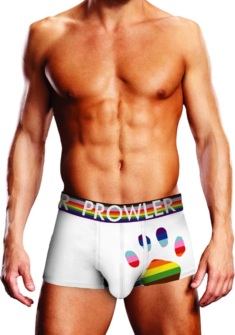 Prowler PAW TRUNK L – bokserki męskie, motyw łapy, pas Progress Pride, rozmiar L