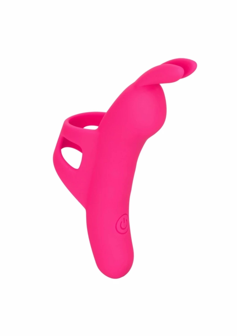 Neon Vibes The Flirty Vibrator silikonowy model z uszkami, fioletowy, 10 trybów, pętla na palec