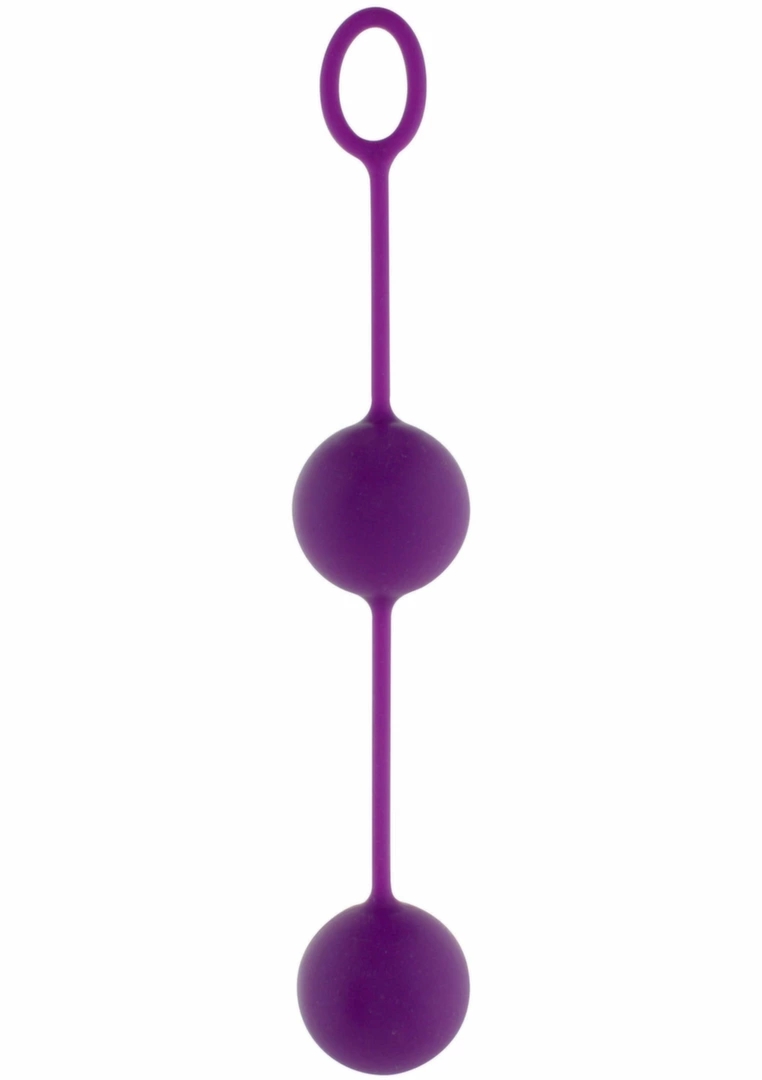ToyJoy Rock & Roll Balls – silikonowe kulki intymne, czarne, 2 sztuki, anatomiczne