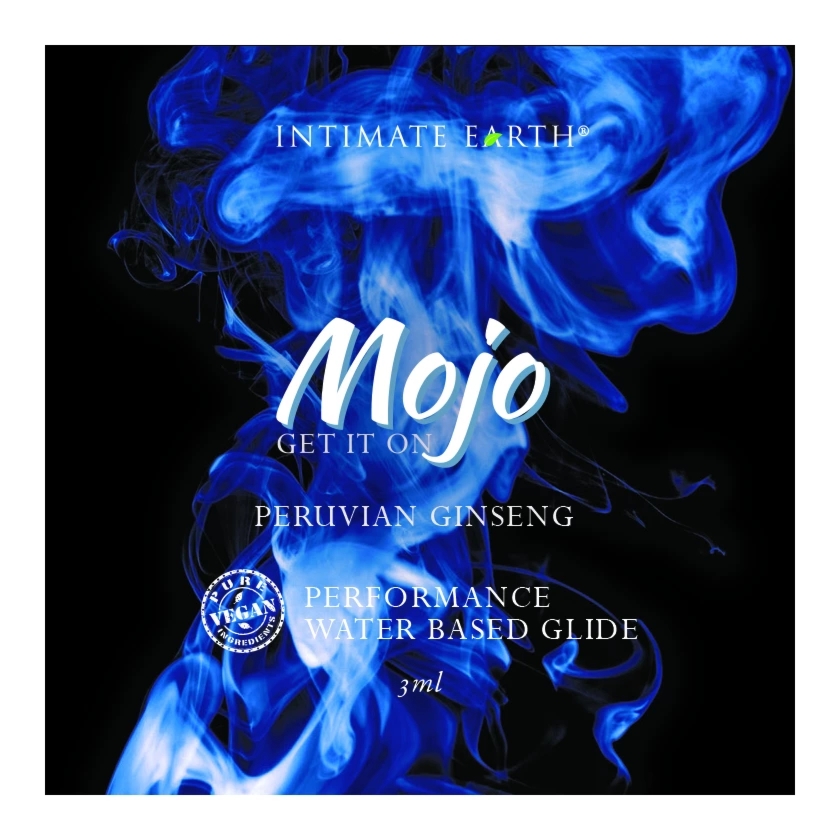 Intimate Earth MOJO Waterbased Glide 3ml – wodny żel nawilżający z żeń-szeniem, saszetka, wegański