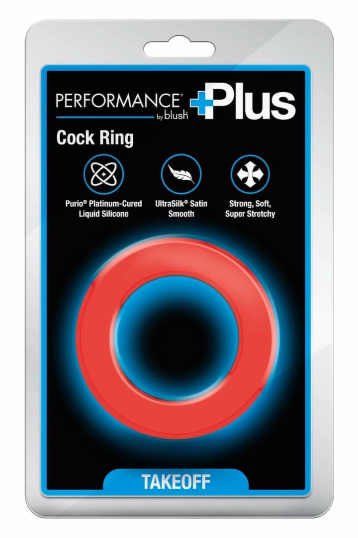 Performance Plus Takeoff silikonowy pierścień intymny UltraSilk®, czarny, elastyczny