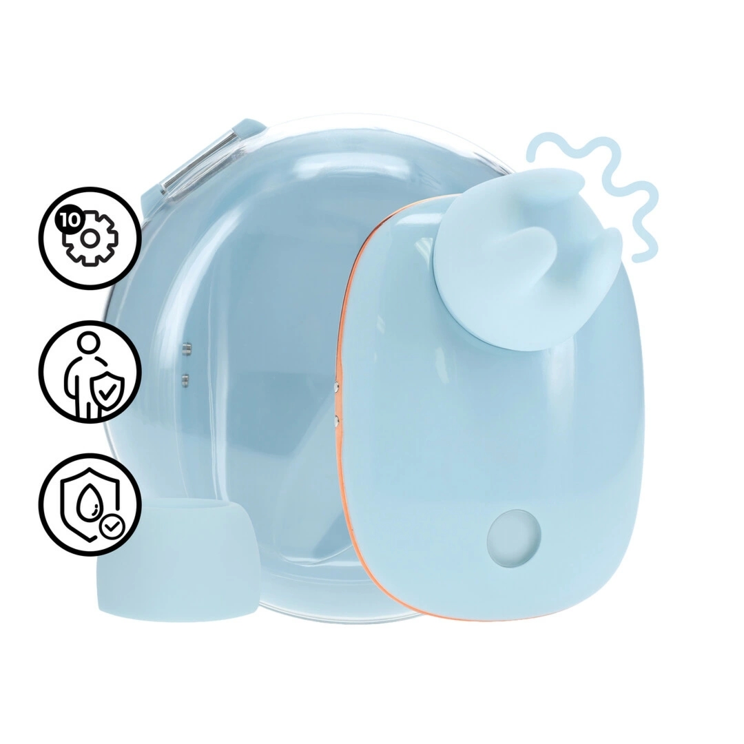 Dreamsicle Compact AirTap model – niebieski, 2 końcówki, system pulsacji i zasysania