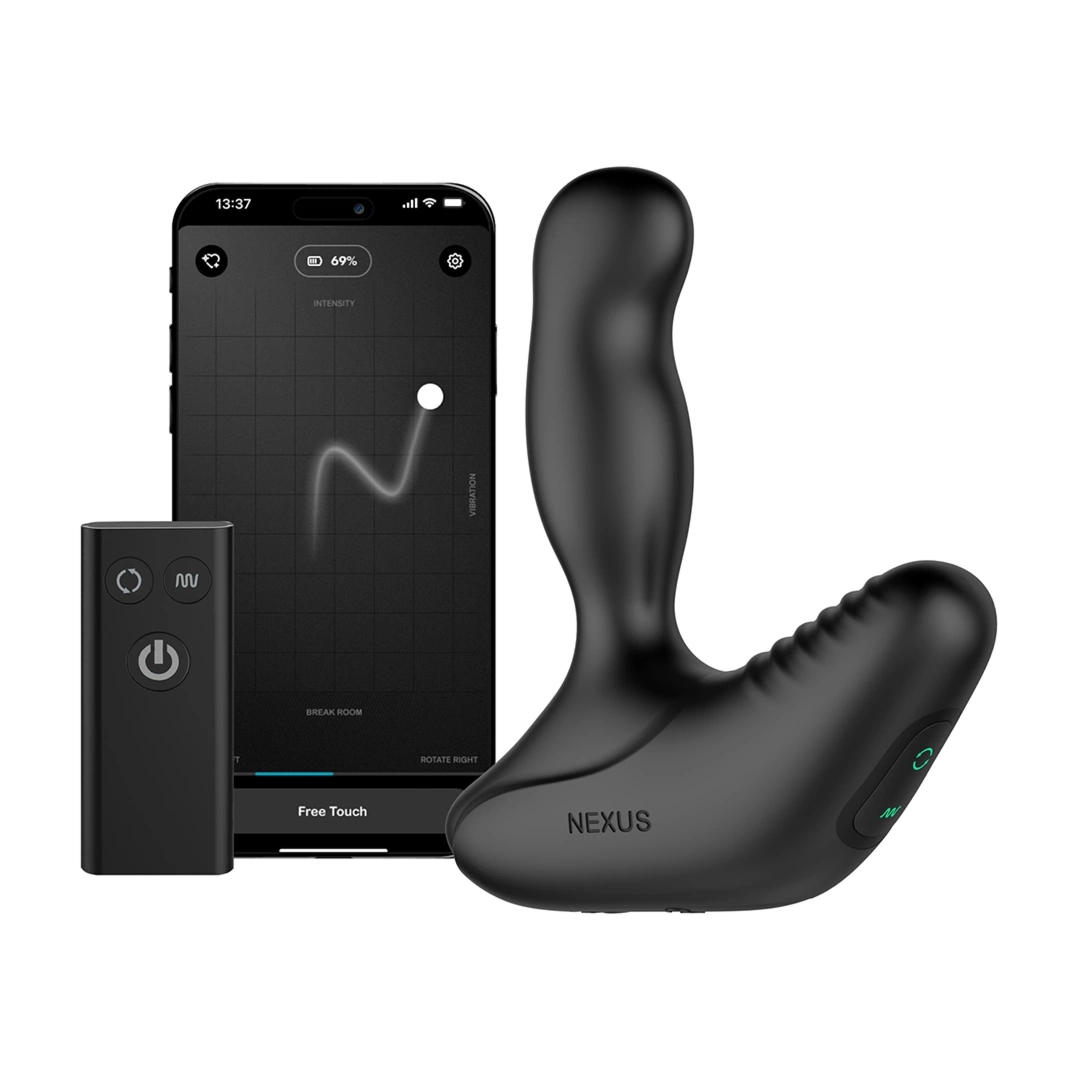 Nexus Revo Stealth masażer rotacyjny silikonowy, pilot, 6 trybów, IPX7