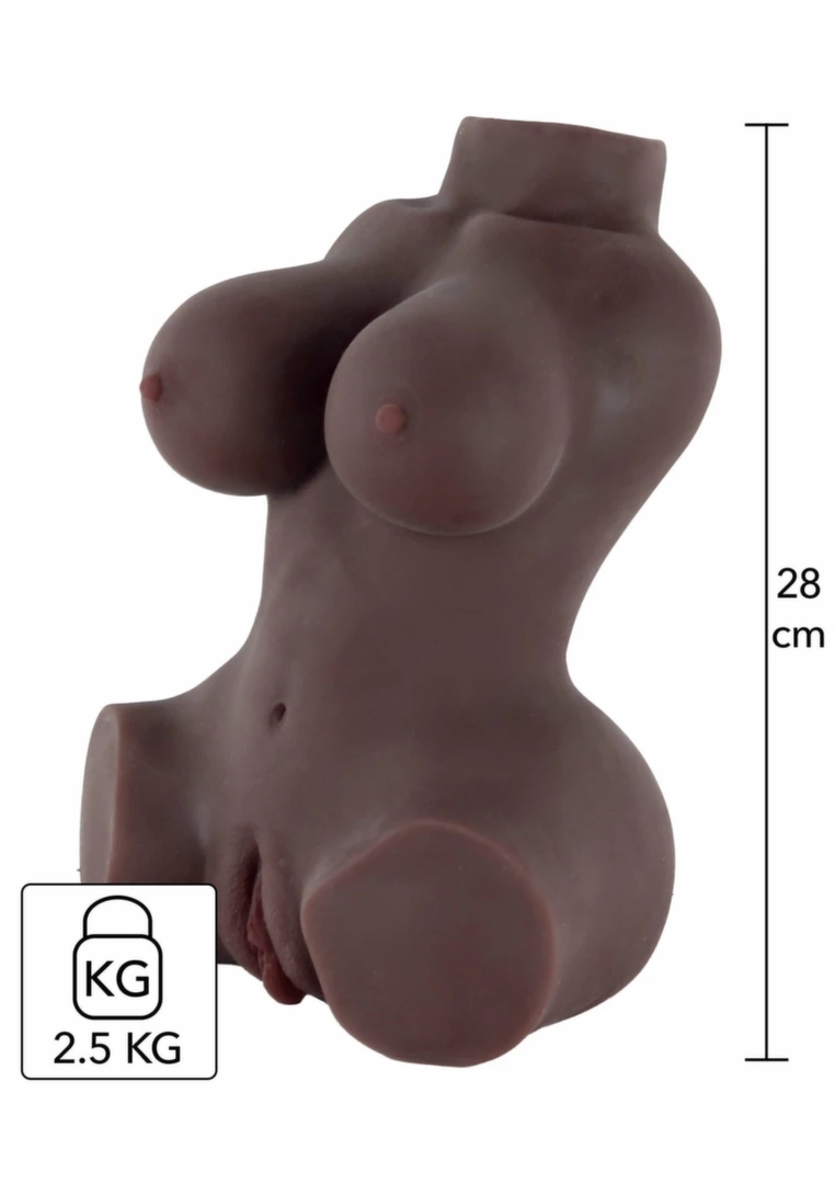 HIDDEN DESIRE BANGERS Ebony Goddess 2.5 kg – model anatomiczny TPE, realistyczna tekstura, ciemny kolor