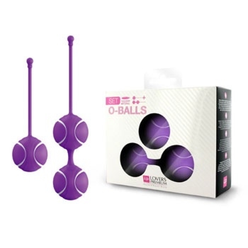 SexShop - Kulki orgazmowe LoversPremium - O-Balls Set 2 zestawy fioletowy