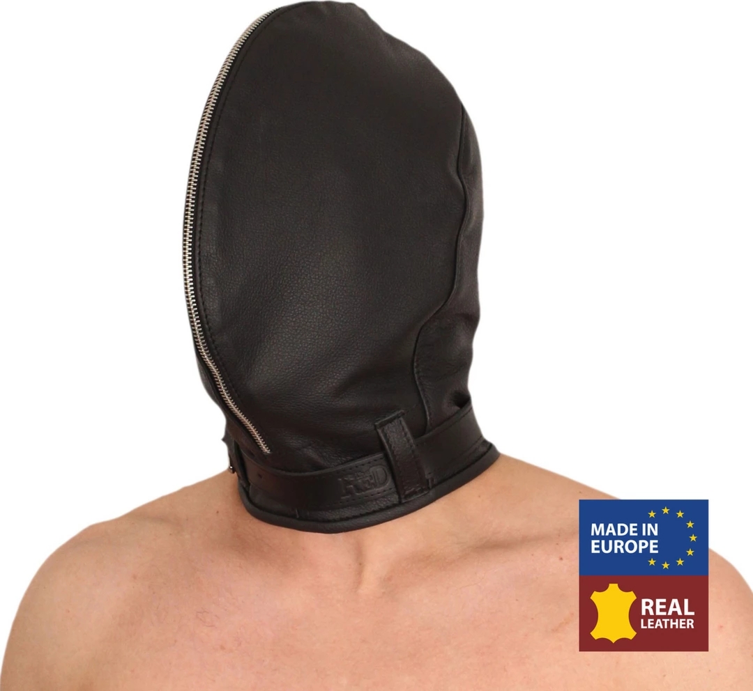 Red Leather Skorzana Kominiarka Black – Naturalna Skora, Roślinny Garbunek, Europa