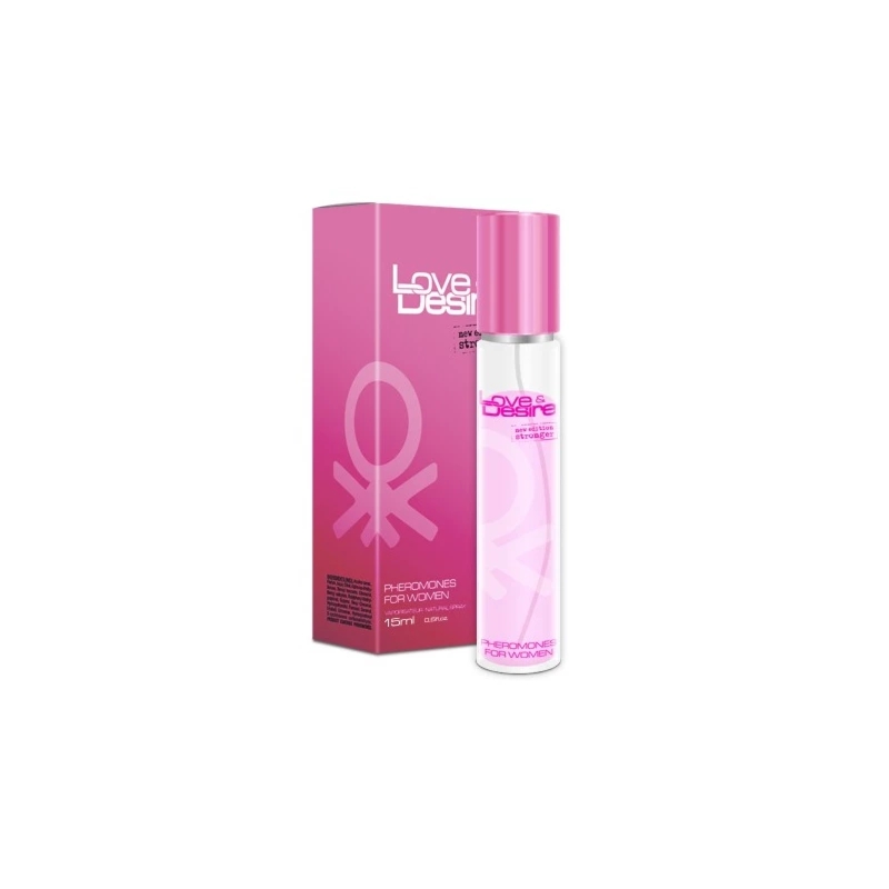 Love & Desire Woman Feromony Damskie 15ml – czteroskładnikowa formuła, nowoczesny zapach